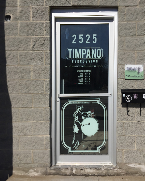 Timpano-percussion, appliqué porte, 2016
